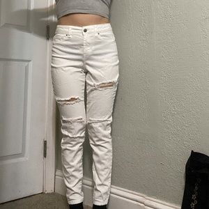 Fashion Nova white denim skinny jeans, Size 1/25